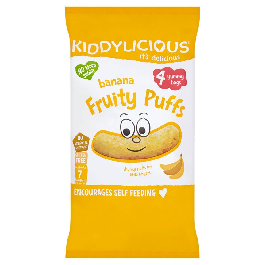 Kiddylicious Banana Fruity Puffs 7+ Months