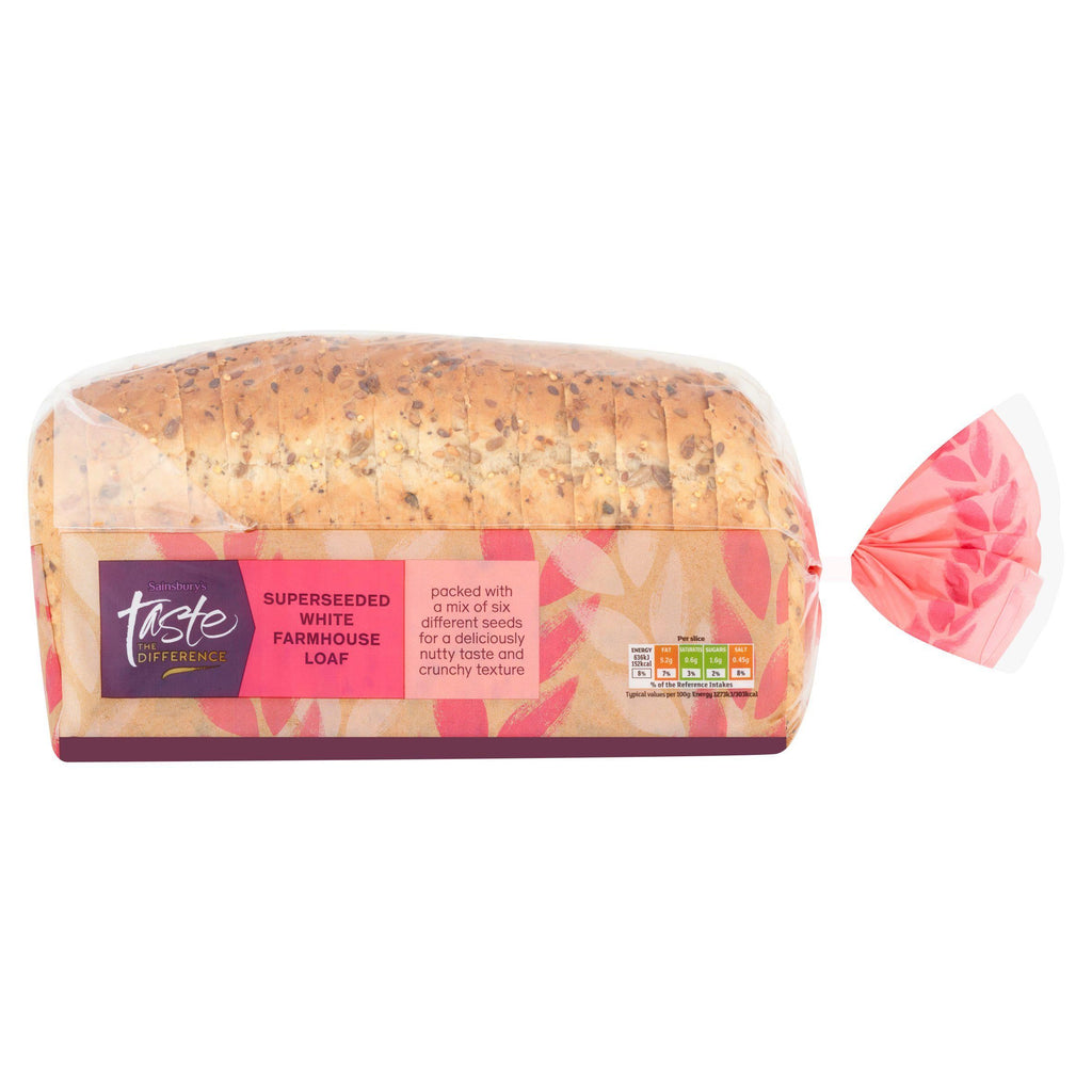 Sainsbury's Super Seeds White Farmhouse Bread, Taste the Difference 800g