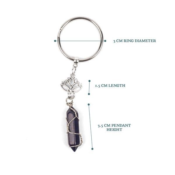 Myga Keyring - Lotus & Blue Sandstone GOODS Superdrug   