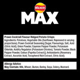 Walkers Max Strong Fiery Prawn Cocktail Multipack Crisps   6 per pack