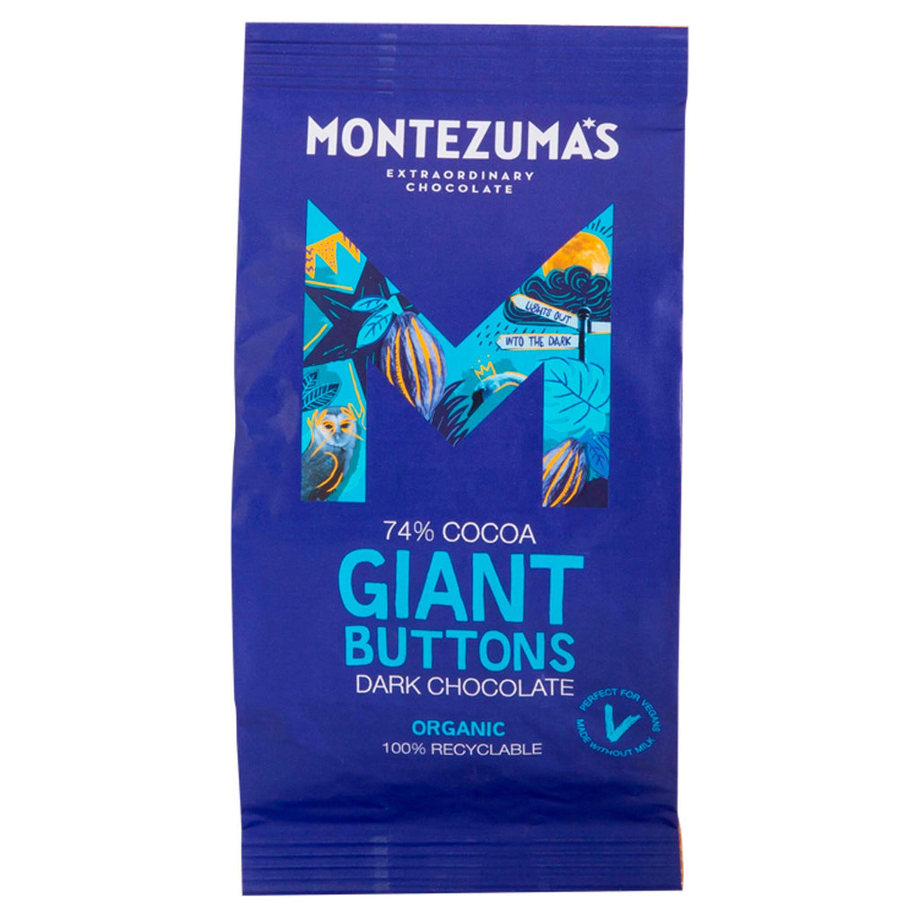 Montezuma’s Organic 73% Cocoa Dark Chocolate Buttons Bag 90g