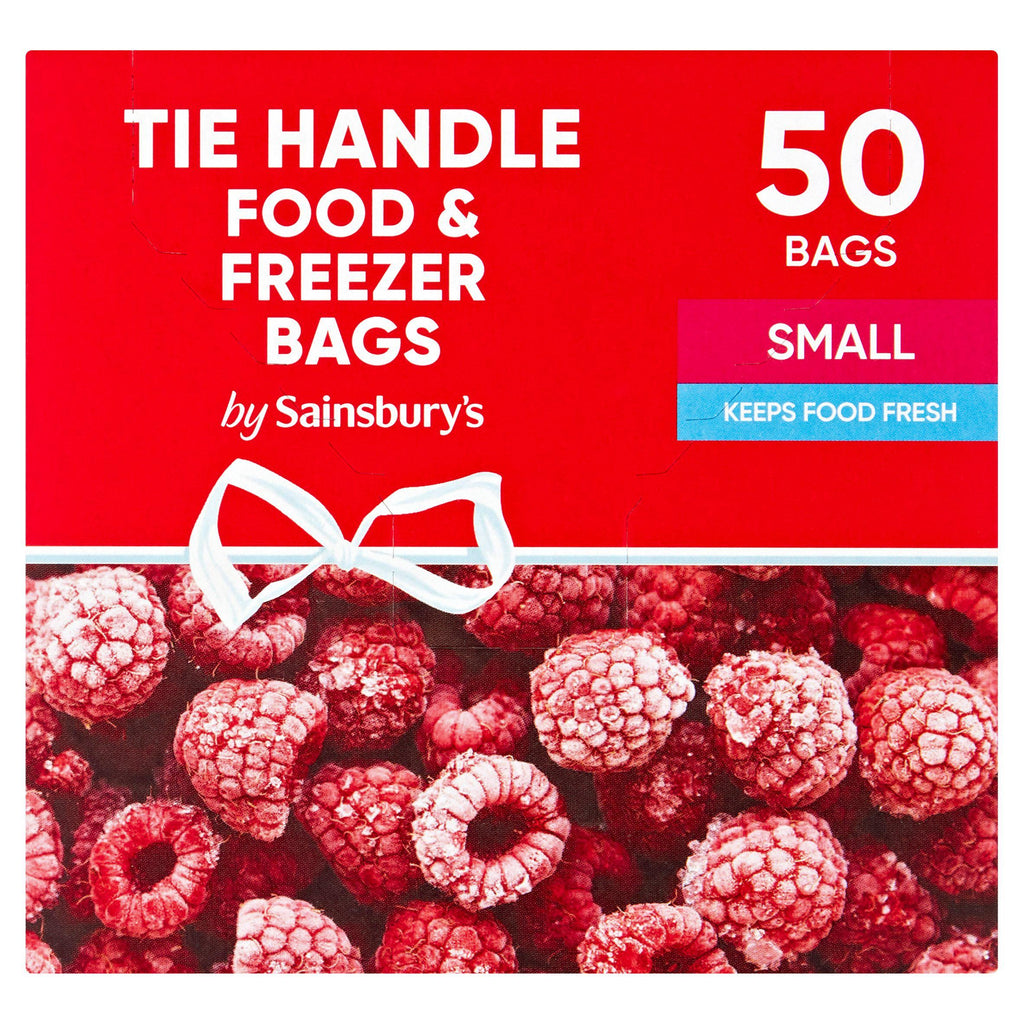 Sainsbury's Tie Handle Food & Freezer Bags Small x50