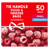 Sainsbury's Tie Handle Food & Freezer Bags Small x50 essentials Sainsburys   