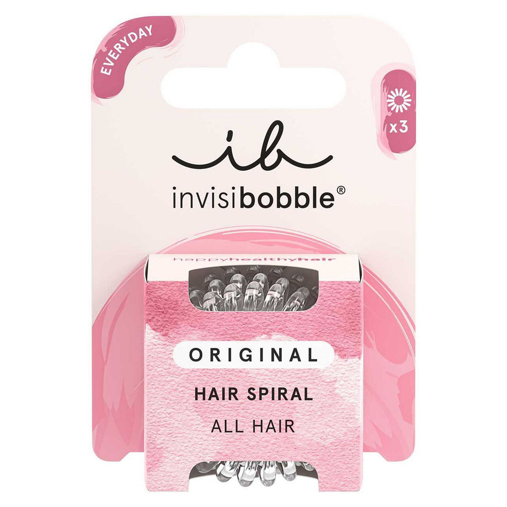 invisibobble ORIGINAL Clear Hair Ties, 3 Pack