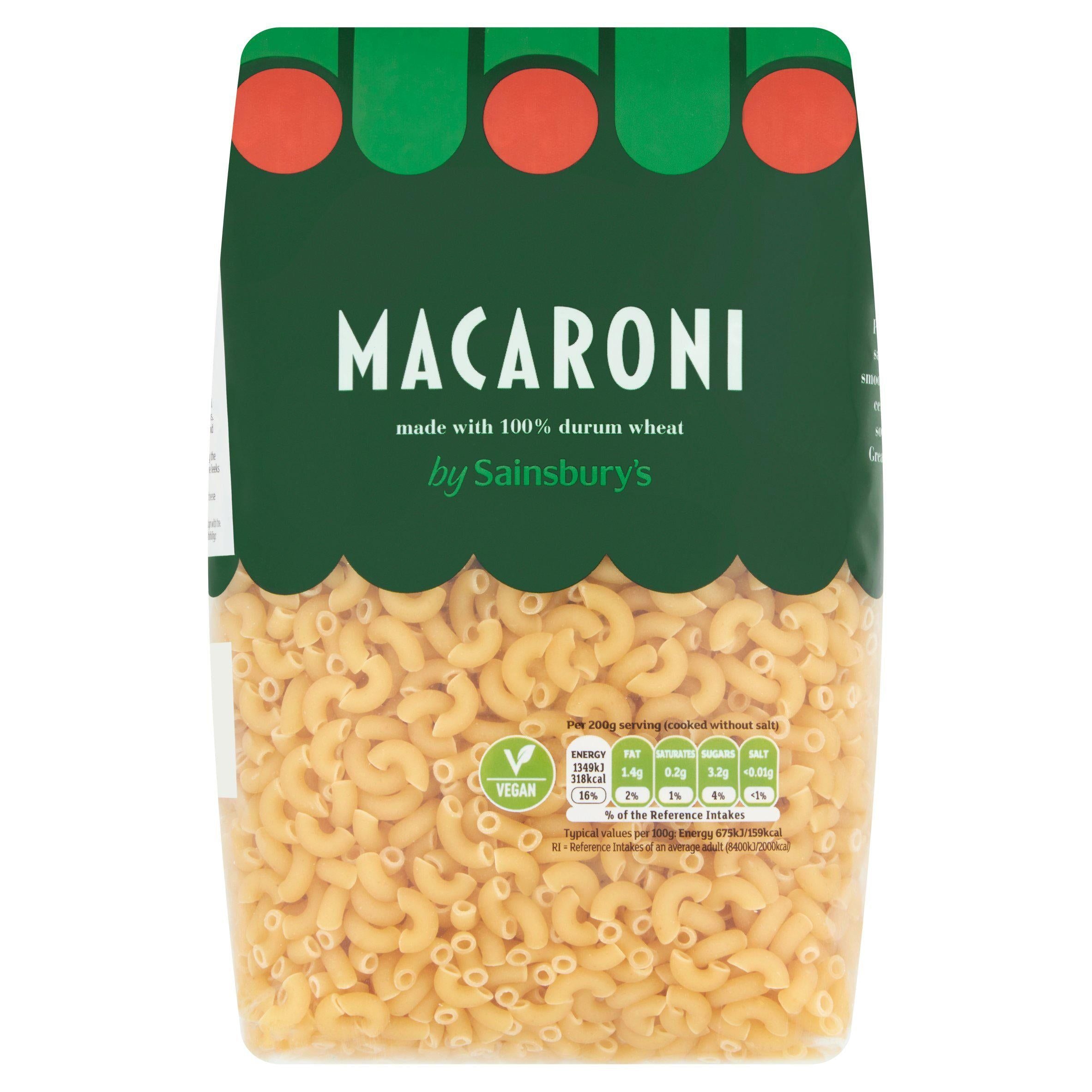 Sainsbury's Macaroni Pasta 1kg Pasta Sainsburys   