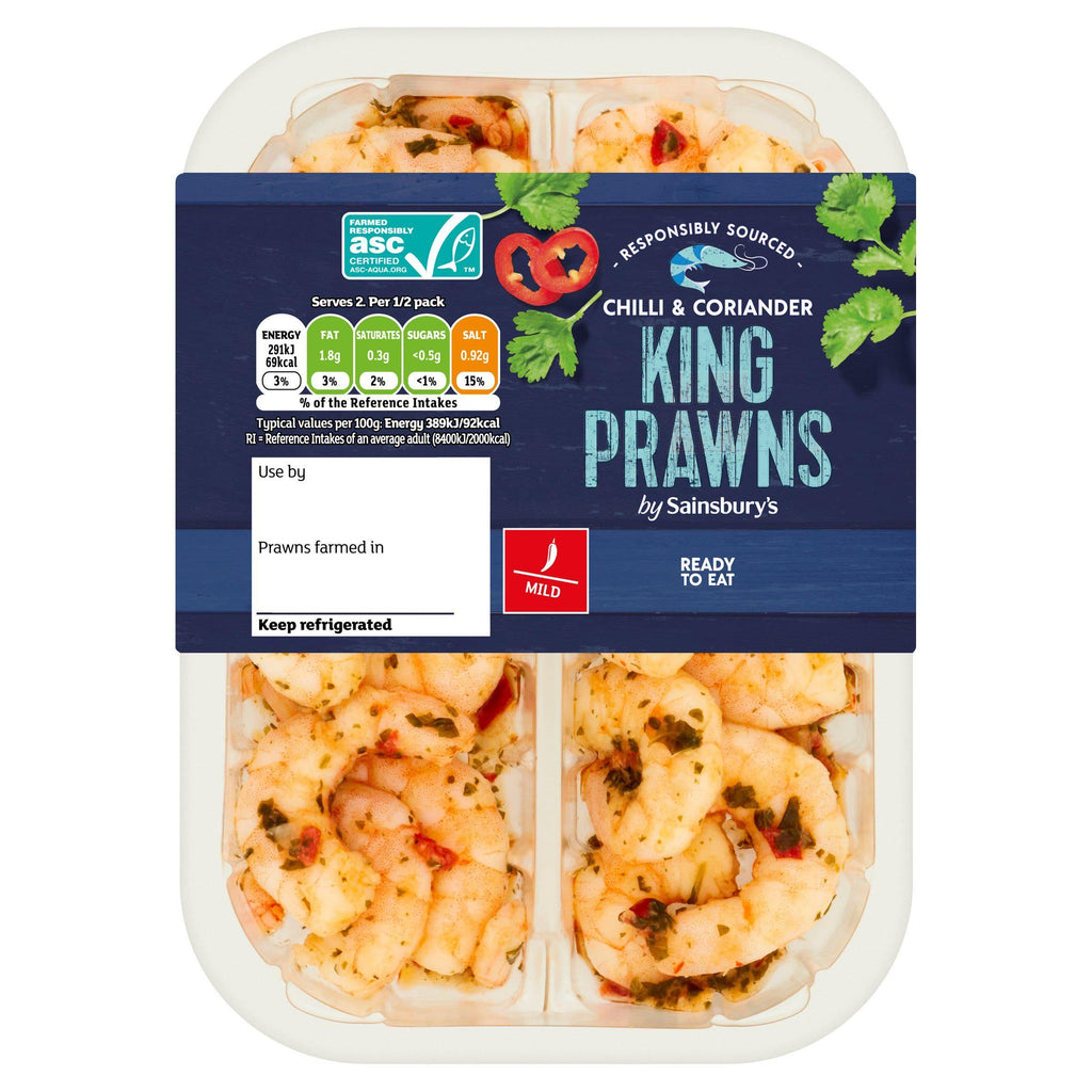 Sainsbury's Chilli & Coriander King Prawns ASC 150g