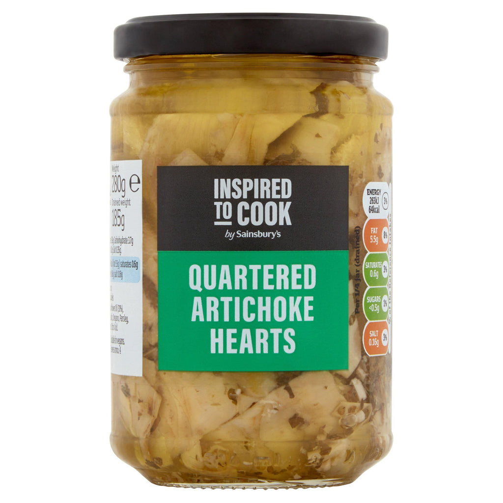 Sainsbury's Quartered Artichoke Hearts, Inspired to Cook 280g (185g*)