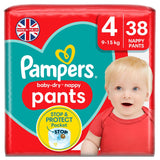 Pampers Baby-Dry Size 4 Nappy Pants Essential Pack Nappies & Wipes ASDA   