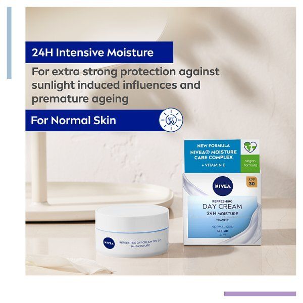 Nivea Refreshing 24H Day Cream With Vitamin E Spf30 50Ml GOODS Superdrug   