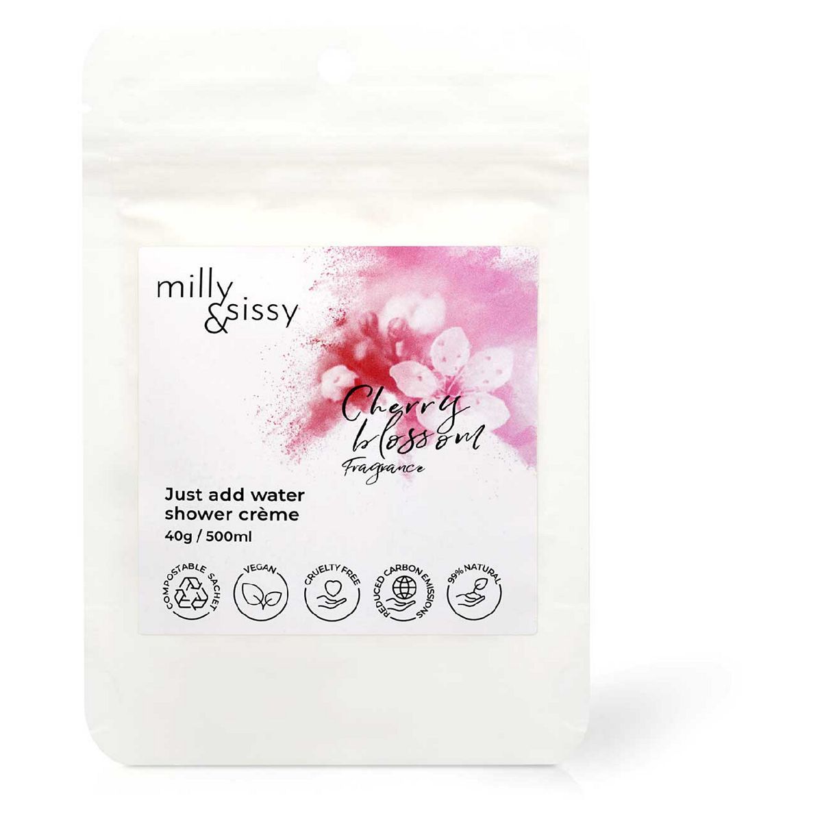 Milly&sissy zero waste Shower Creme cherry blossom 40g GOODS Boots   