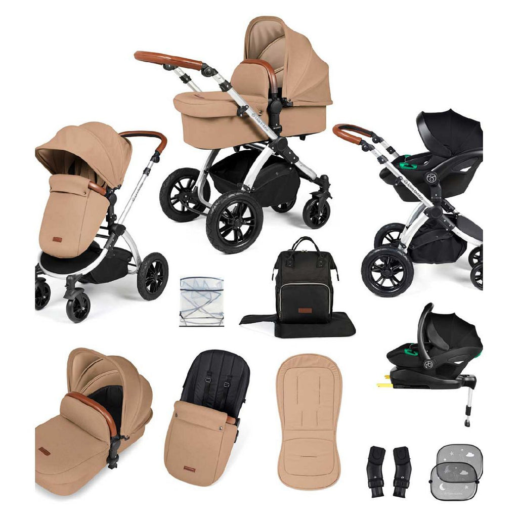 Ickle Bubba Stomp Luxe all-in-one Travel System Silver/Desert/Tan/ Pack Size 1