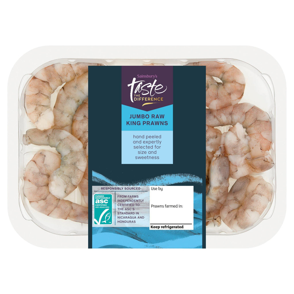 Sainsbury's Large Raw Peeled King Prawns ASC, Taste the Difference 165g