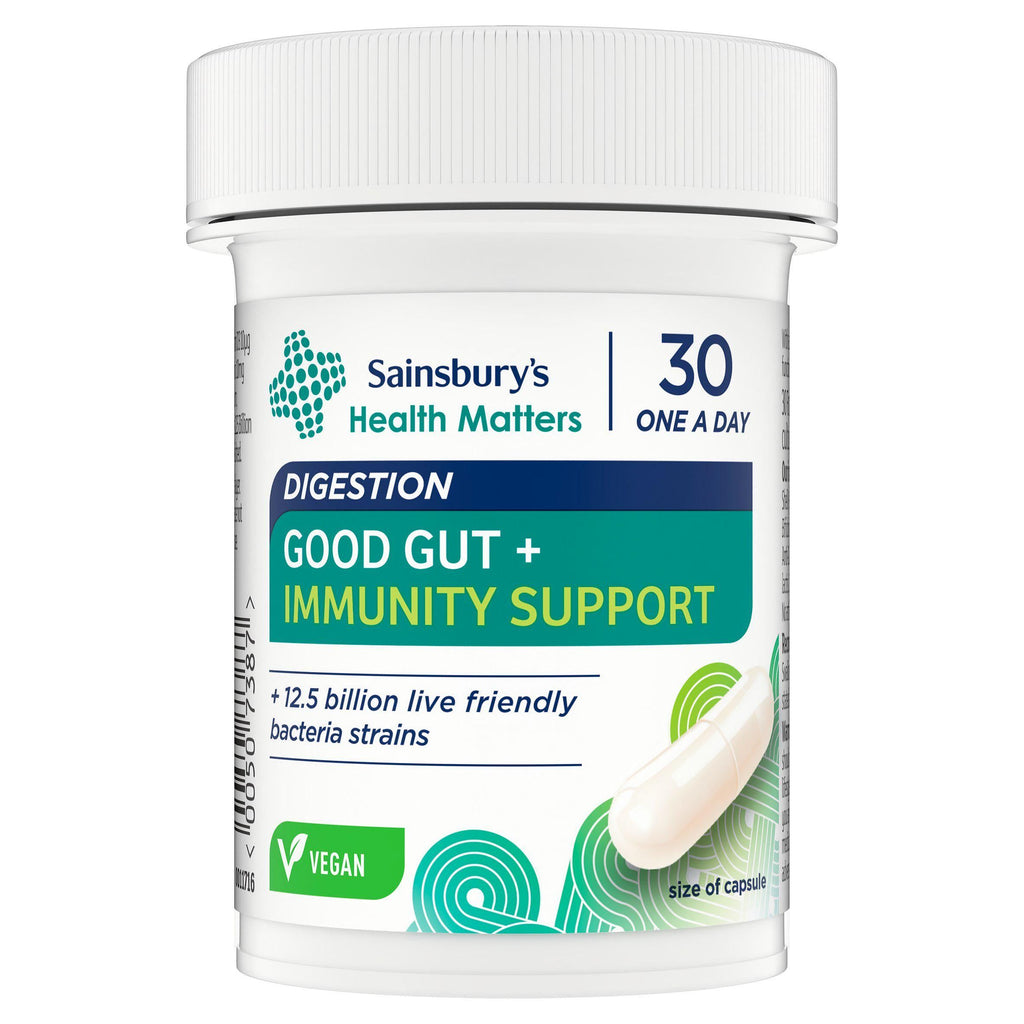 Sainsbury's Health Matters Digestion Good Gut + Immunity Support 30 One a Day