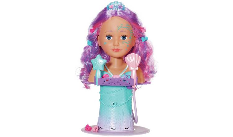 BABY born Sister Styling Mermaid Head - 13inch/35cm