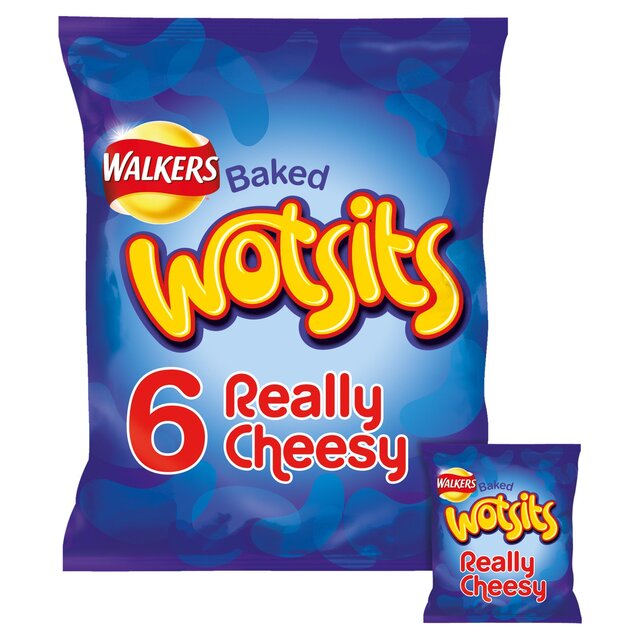 Walkers Wotsits Really Cheesy Multipack Snacks   6 per pack