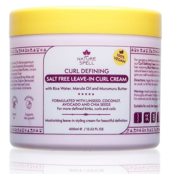 Nature Spell Curl Defining Salt Free Leave in Curl Cream