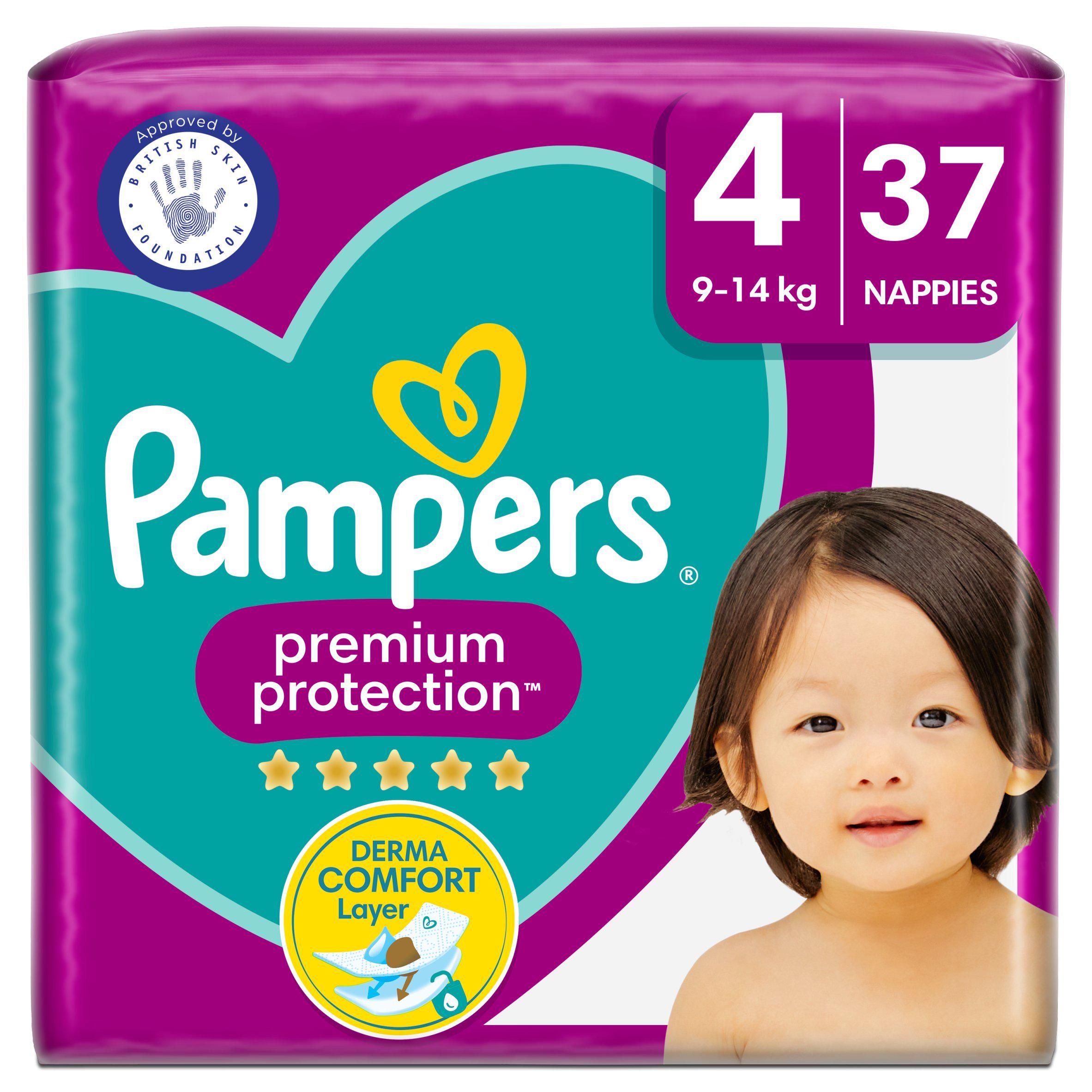 Pampers Premium Protection Essential Pack Nappies Size 4, 9kg-14kg x37 big packs Sainsburys   