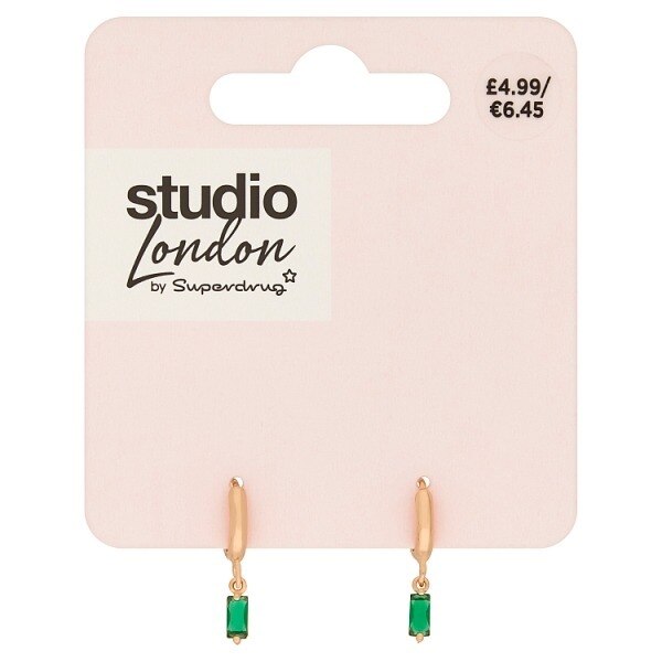 Superdrug Studio London Green Jewel Earrings