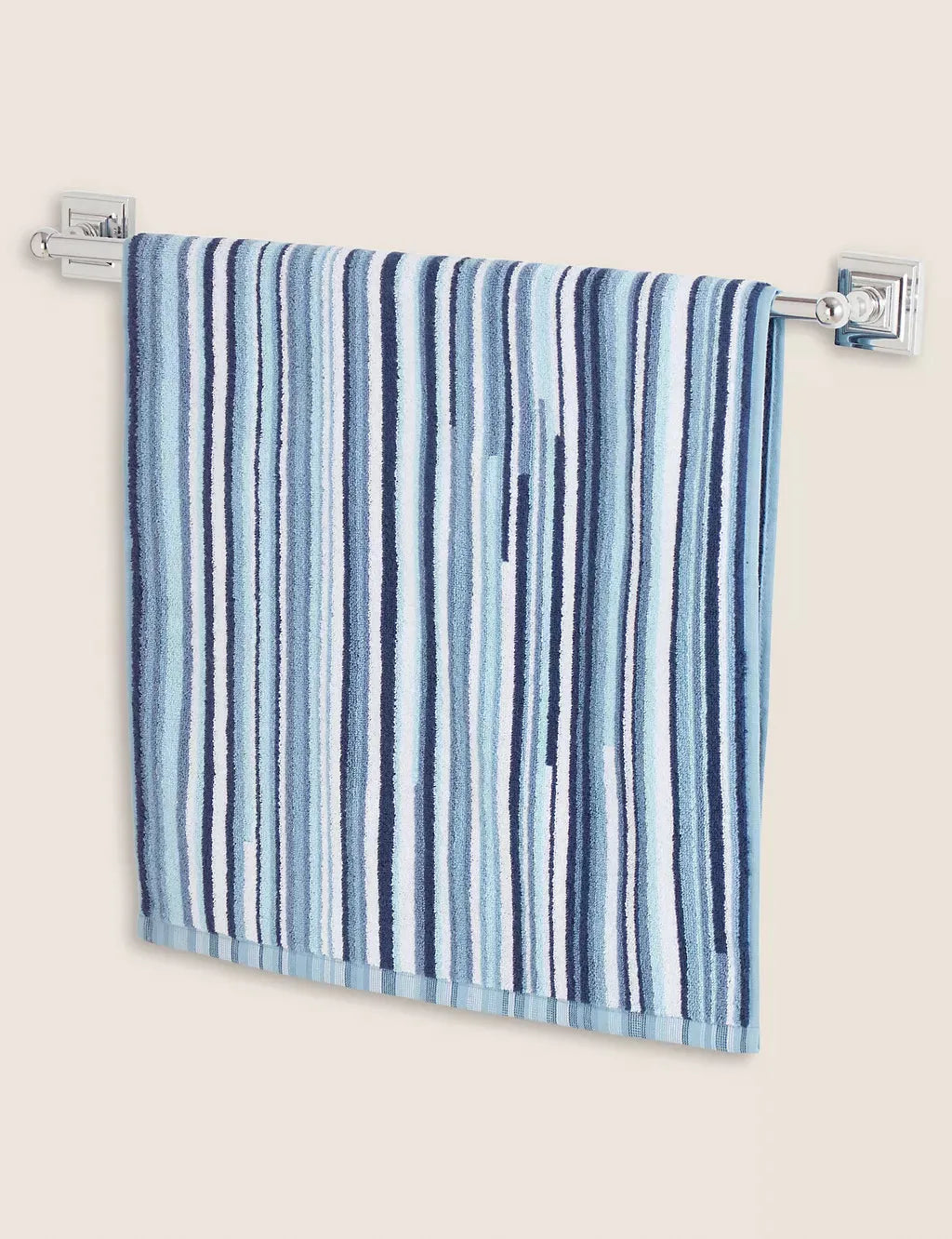 Pure Cotton Striped Towel Bathroom M&S   