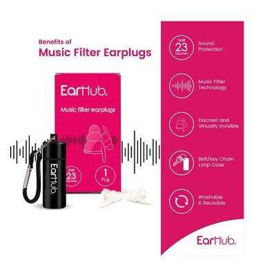 EarHub Music Filter Earplugs 1 Pair