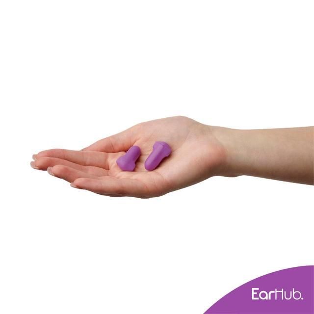 EarHub Sleepwell Purple Soft Foam Earplugs   30 per pack