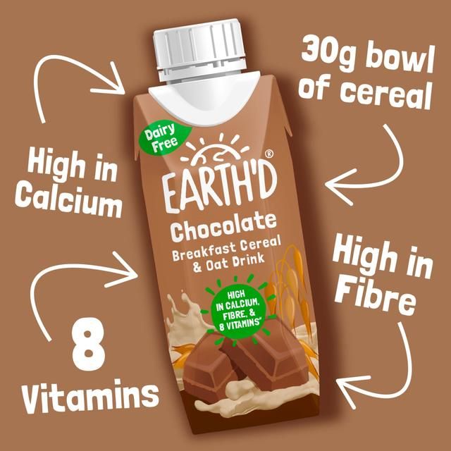 Earth'd Breakfast Cereal &amp;amp; Oat Shake - Chocolate   250ml