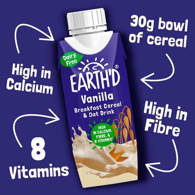 Earth'd Breakfast Cereal &amp;amp; Oat Shake - Vanilla   250ml