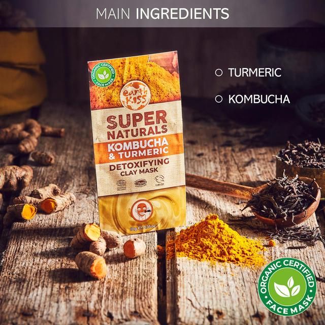 Earth Kiss Super Naturals Kombucha & Turmeric Detoxifying Clay Face Mask