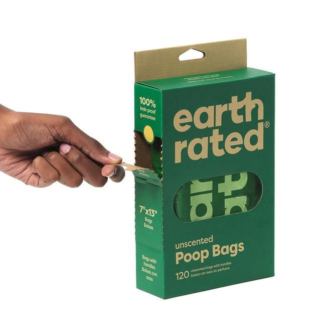 Earth Rated Poop Bags Unscented Tie Handle Bag   120 per pack