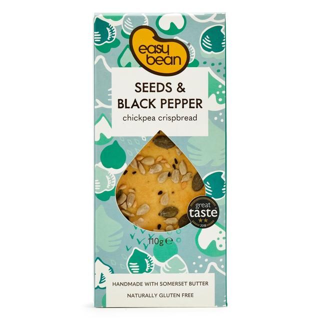 Easy Bean Chickpea Crispbread Seeds &amp;amp; Black Pepper   110g