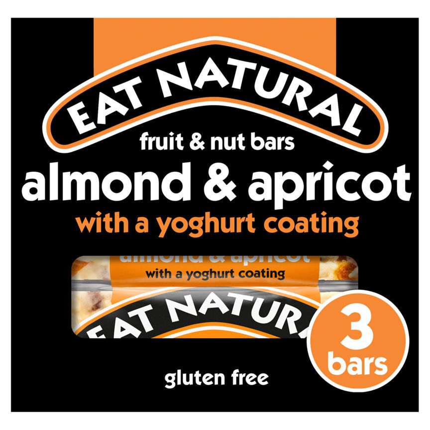 Eat Natural 3 Fruit & Nut Bars Almond & Apricot with a Yoghurt Coating