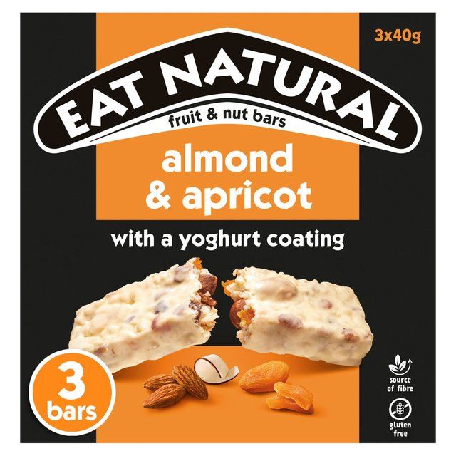 Eat Natural Almond & Apricot Yoghurt Coated Bars   3 x 40g