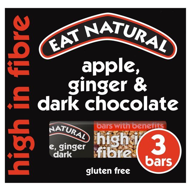 Eat Natural Apple Ginger &amp;amp; Dark Chocolate Bars   3 x 40g