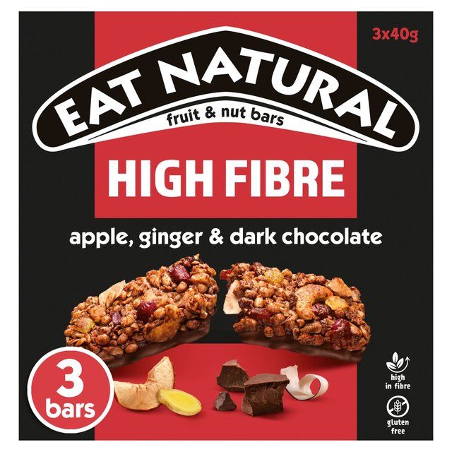 Eat Natural Apple Ginger &amp;amp; Dark Chocolate Bars   3 x 40g