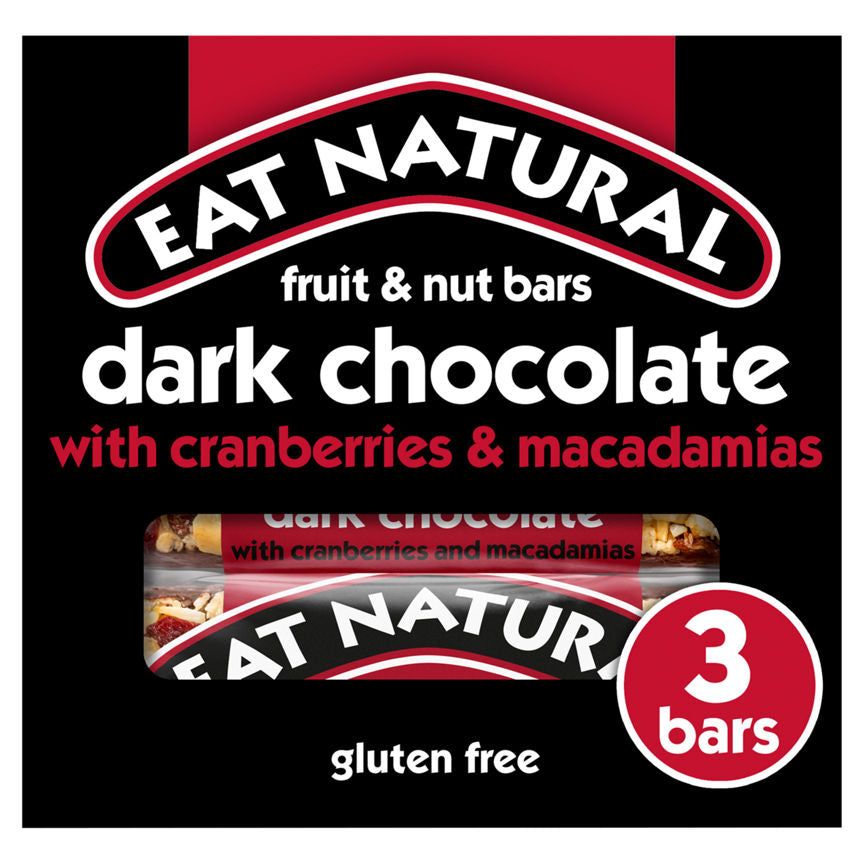 Eat Natural Fruit & Nut Bars Dark Chocolate with Cranberries and Macadamias