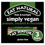 Eat Natural Simply Vegan Peanuts, Coconut and Chocolate Fruit &amp;amp; Nut Bars 3 x 45g