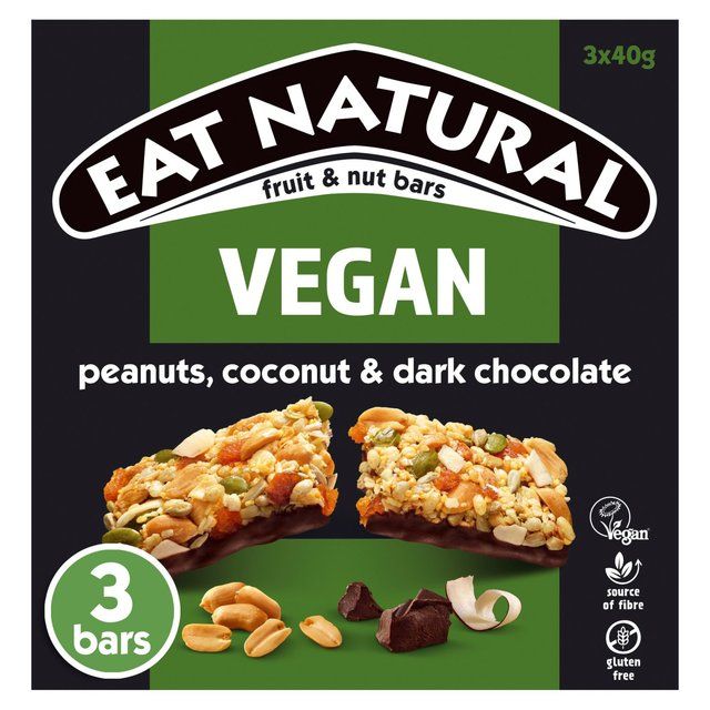 Eat Natural Simply Vegan Peanuts Coconut & Chocolate Bars   3 x 40g