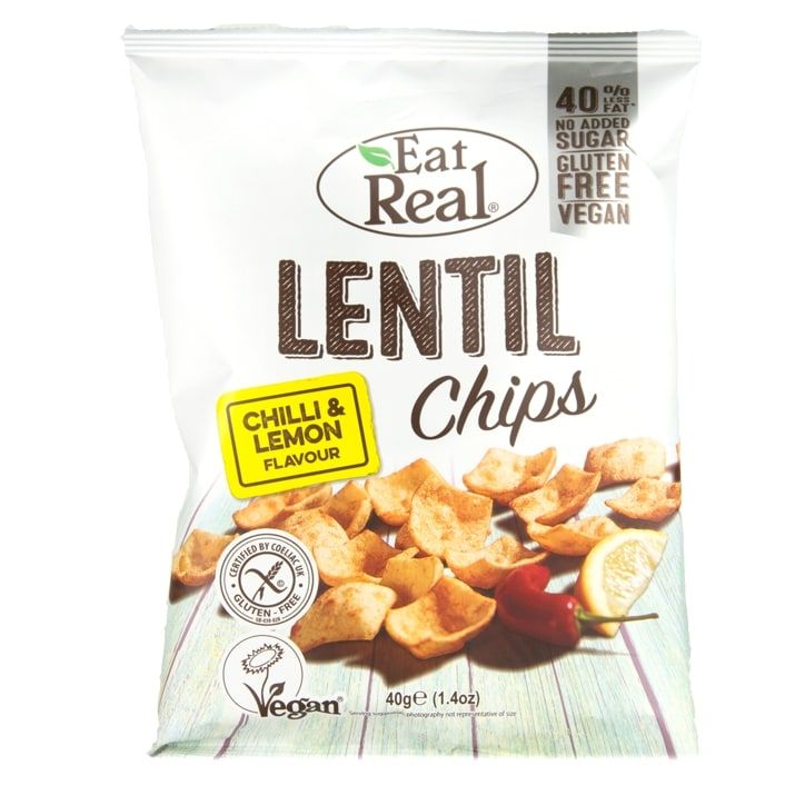 Eat Real Chilli & Lemon Lentil Chips 40g