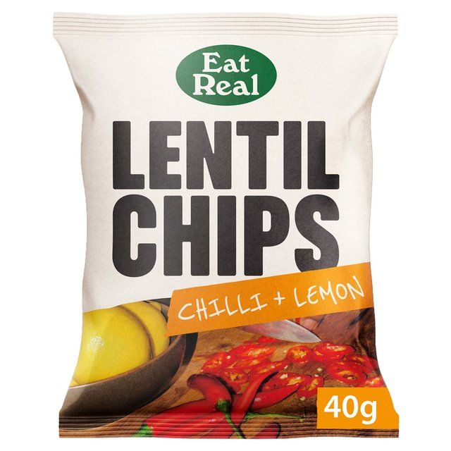 Eat Real Lentil Chilli & Lemon Chips   40g