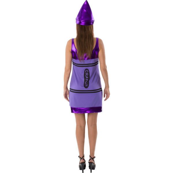 Orion Costumes Womens Purple Crayon Fancy Dress Medium GOODS Superdrug   