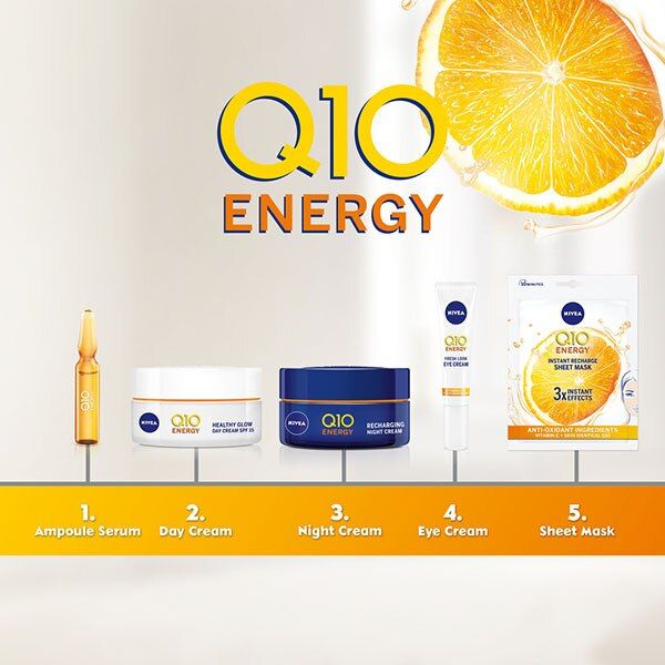 NIVEA Q10 Energy Healthy Glow Day Cream + Vit C SPF15 50ml