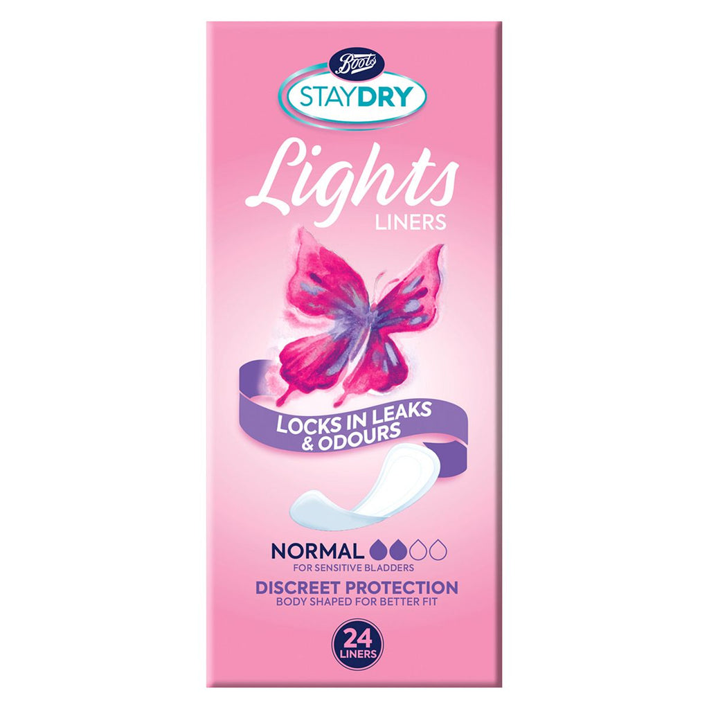 Staydry Lights Normal Liners for Light Incontinence - 24 Pack