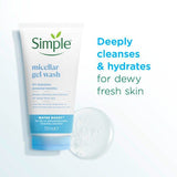 Simple Water Boost Micellar Facial Gel Facial Wash Cleanser GOODS Superdrug   