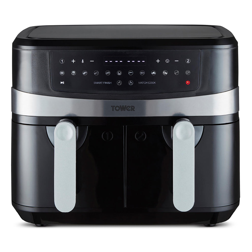 Tower T17088 Dual Basket Vortx Air Fryer Black 9L