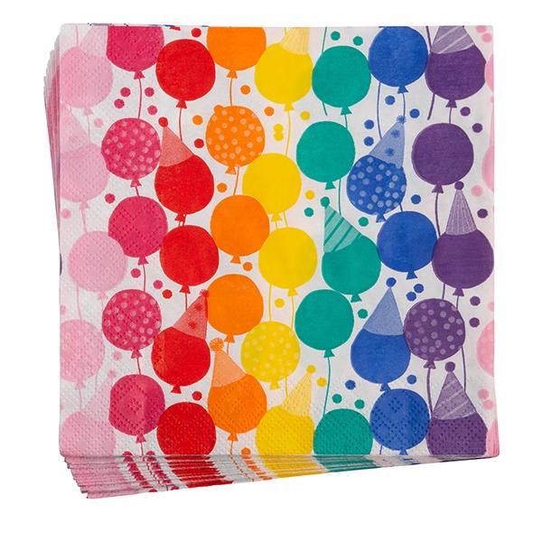 Sainsbury's Home Rainbow Balloon Lunch Napkin 20pk