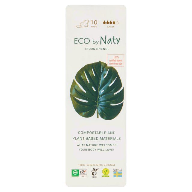 Eco By Naty Incontinence Pads Extra   10 per pack