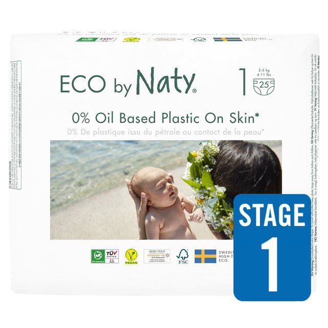 Eco by Naty Nappies Size 1   25 per pack