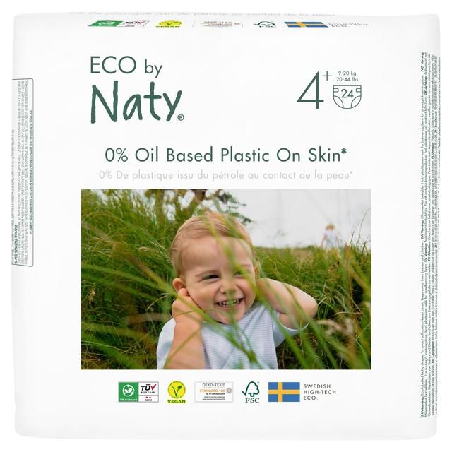 Eco by Naty Nappies Size 4+   24 per pack