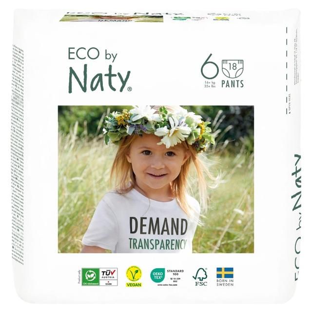 Eco by Naty Nappy Pants Size 6 (16+kg)   18 per pack