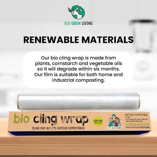 Eco Green Living Certified Compostable Cling Film